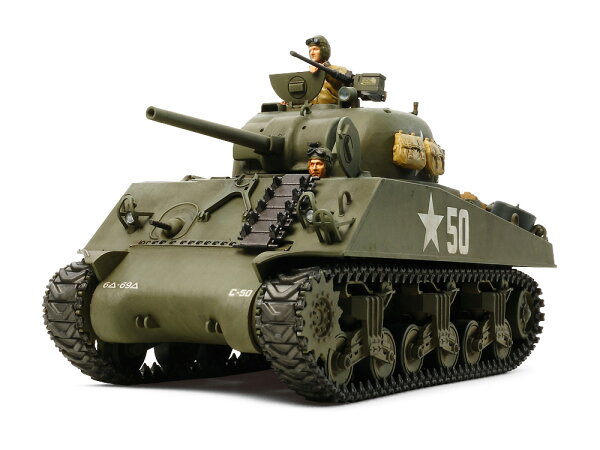 TAMIYA タミヤ 1/35 アメリカ M4A3シャーマン戦車（シングルモーターライズ仕様）【30056】 プラモデル Bild 1