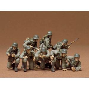 TAMIYA タミヤ 1/35 ミリタリーミニチュアシリーズ ドイツ歩兵 進撃セット【35061】 プラモデル gambar 1