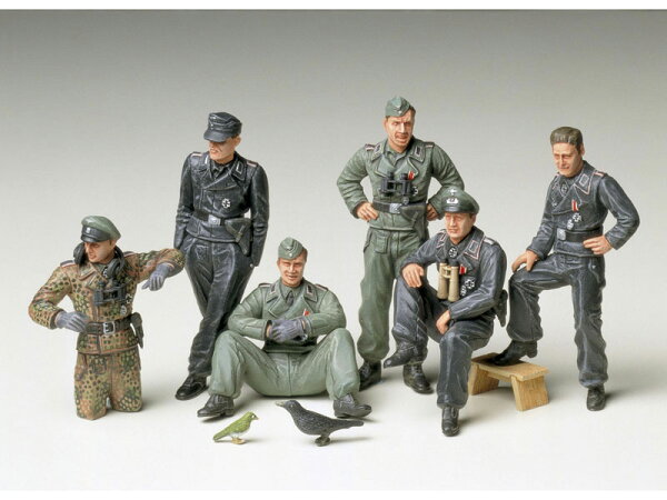 TAMIYA タミヤ 1/35 ミリタリーミニチュアシリーズ ドイツ戦車兵 小休止セット【35201】 プラモデル hình ảnh 1