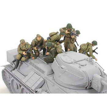 TAMIYA タミヤ 1/48 WWII ソビエト 戦車搭乗歩兵セット【32521】 プラモデル