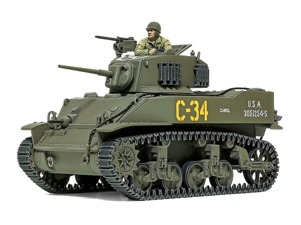 TAMIYA 타미야 1/48 밀리터리 미니어처 시리즈 No.106 미국 경전차 M5A1 스튜어트【32606】 프라모델 이미지 1