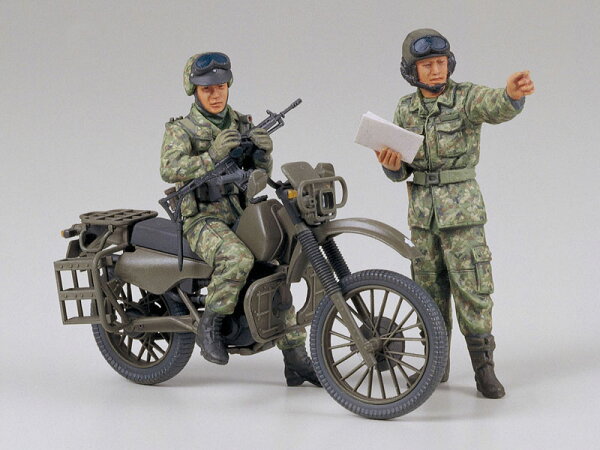 TAMIYA タミヤ 1/35 陸上自衛隊 オートバイ偵察セット【35245】 プラモデル รูปภาพ 1