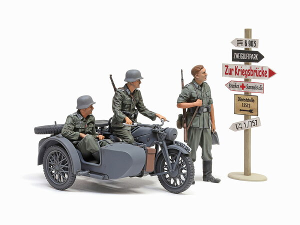TAMIYA タミヤ 1/35 ドイツ軍用サイドカー KS600【35384】 プラモデル 图片 1