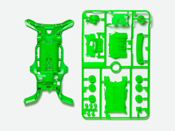 TAMIYA タミヤ ミニ四駆特別企画 AR蛍光カラーシャーシセット (グリーン) 95255