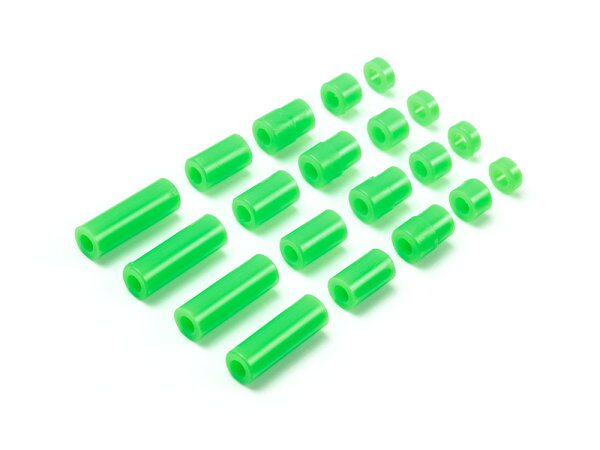 TAMIYA タミヤ ミニ四駆特別企画(パーツ) 軽量プラスペーサーセット(12/6.7/6/3/1.5mm)(蛍光グリーン) 95443 imagen 1