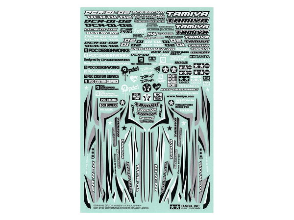 TAMIYA タミヤ ミニ四駆特別企画(パーツ) DCR-01/02(デクロス-01/02) ドレスアップステッカー 95489