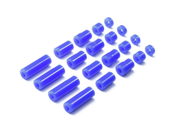 TAMIYA タミヤ ミニ四駆特別企画(パーツ) 軽量プラスペーサーセット (12/6.7/6/3/1.5mm) (ブルー) 95368
