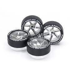 TAMIYA Tamiya Mini 4WD Full Cowl 25th Anniversary Super Hard Tire and Matt Chrome Plated Wheel Spiral Limited image 1