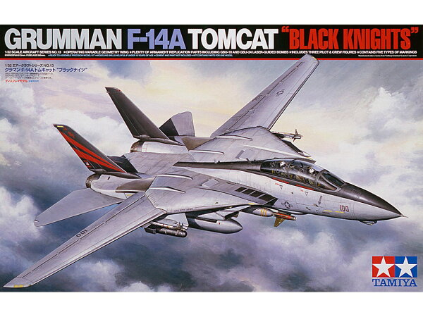 TAMIYA タミヤ 1/32 エアークラフトシリーズ No.13 1/32 F-14A トムキャット“ブラックナイツ” プラモデル 60313 圖片 1