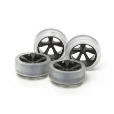 TAMIYA タミヤ ミニ四駆 限定商品 ソフトローハイトタイヤ＆カーボン強化ホイールセット(5本スポーク) ミニ四駆 限定 94896