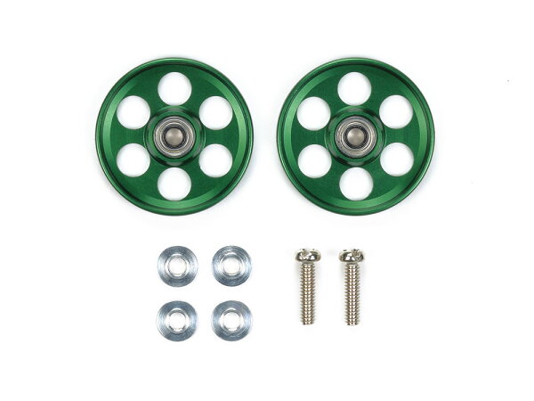 TAMIYA Tamiya Mini 4WD Special Project HG Lightweight 19mm All Aluminum Bearing Roller Green 95607 image 1