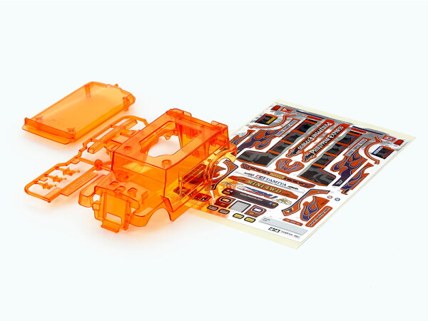 TAMIYA タミヤ ミニ四駆特別企画(パーツ) ジプニー ボディパーツセット (クリヤーオレンジ) 95632 Bild 1