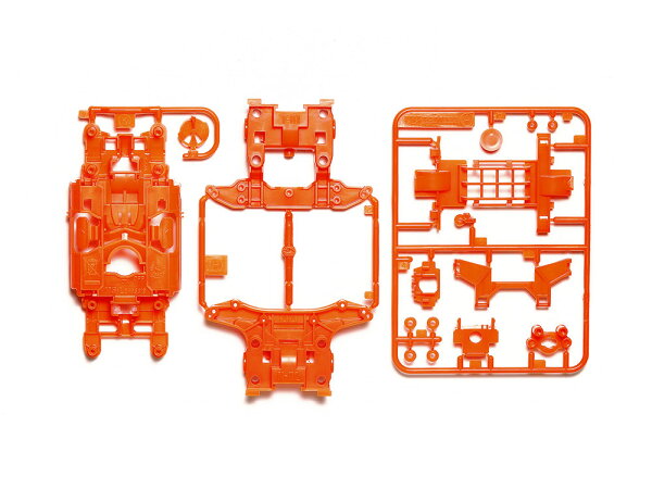 TAMIYA タミヤ ミニ四駆 ミニ四駆ステーション限定 MSカラーシャーシセット (蛍光オレンジ)ミニ四駆ステーション 95682