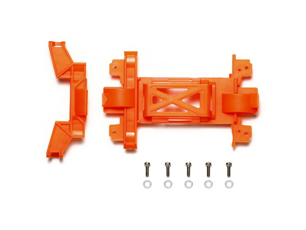TAMIYA Tamiya Mini 4WD MS Chassis Reinforced Gear Cover Fluorescent Orange 95681 image 1