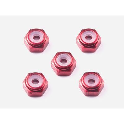 TAMIYA タミヤ ミニ四駆グレードアップパーツ No.493 2mmアルミロックナット(レッド5個) ミニ四駆 15493 image 1