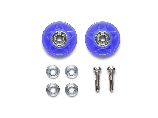 TAMIYA タミヤ ミニ四駆グレードアップパーツ No.551 13mmプラローラー（ブルー）ベアリング仕様 ミニ四駆 15551 hình ảnh 1