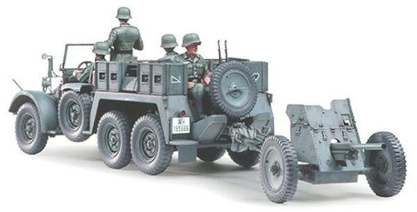 TAMIYA タミヤ 1/35 クルップ・プロッツェ3.7cm対戦車砲牽引型 スケールモデル 35259 Bild 1