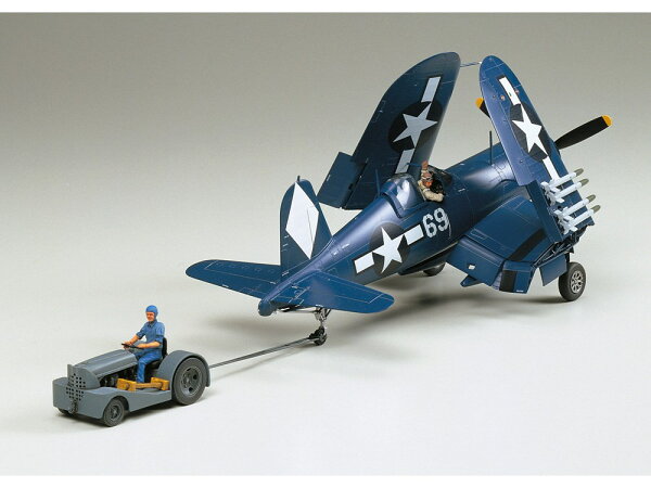 TAMIYA タミヤ 1/48 ヴォート F4U-1D コルセア モトタグ牽引セット スケールモデル 61085