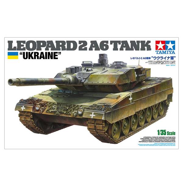 TAMIYA 타미야 1/35 레오파르트2A6 전차 "우크라이나군" (스케일 한정) 스케일 모델 25207