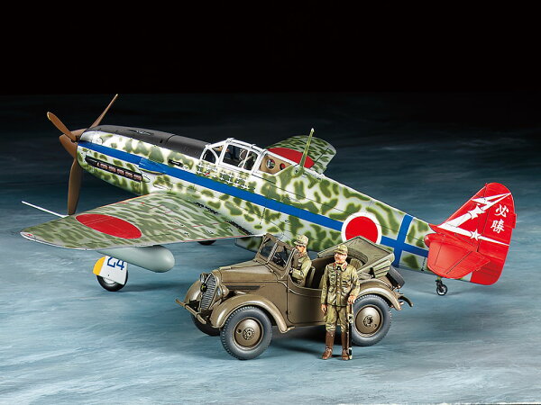 TAMIYA 25203 1/48 카와사키 히엔 I型丁・쿠로가네 사륜구동 세트 타미야 스케일 한정상품 프라모델 무료배송