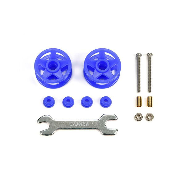 TAMIYA 15532 ミニ四駆グレードアップパーツ No.532 2段低摩擦プラローラー 19-19mm ブルー タミヤ ※追跡可能メール便