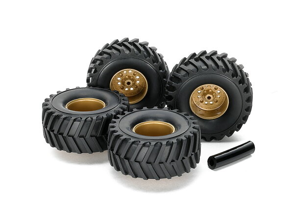 TAMIYA 15552 EZシャーシ 大径タイヤ＆ホイールセット ワイドトレッド タミヤ ミニ四駆グレードアップパーツ ※追跡可能メール便 image 1