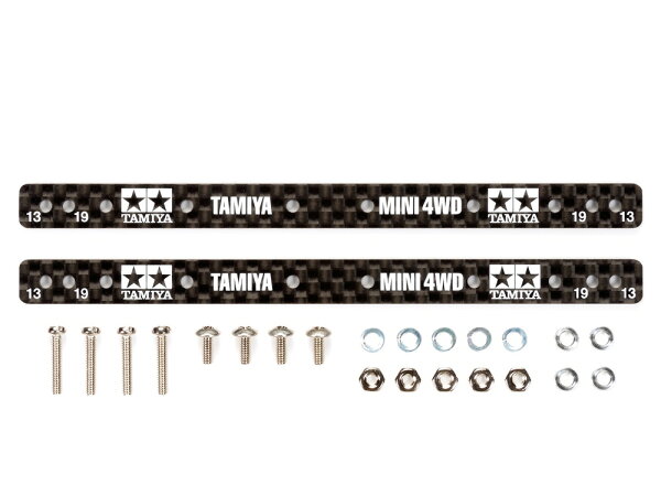TAMIYA 15497 HG 13・19mmローラー用 カーボンマルチ補強プレート（1.5mm）タミヤ ミニ四駆ローラー・プレート ※追跡可能メール便 Bild 1