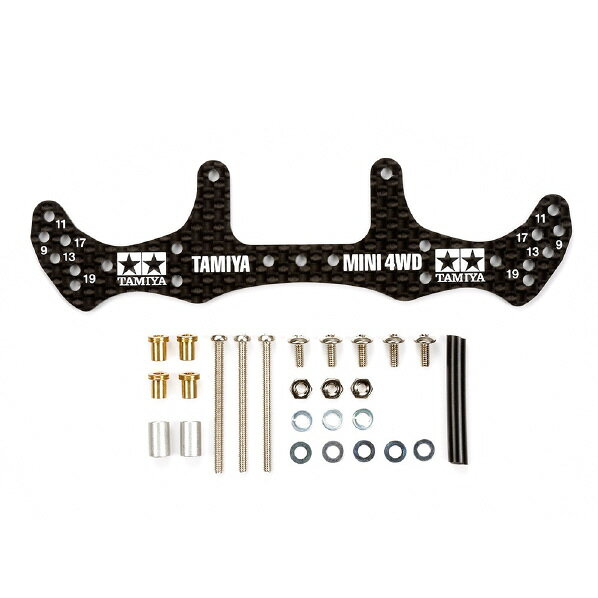 TAMIYA 타미야 미니 사륜 그레이드업 부품 No.499 HG 카본 리어 와이드 스테이 (1.5mm)