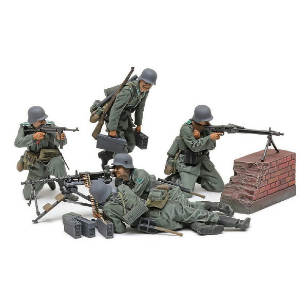 TAMIYA タミヤ 1/35 ドイツ機関銃チーム (大戦中期) T35386ドイツキカンジユウチ-ムチユウキ [T35386ドイツキカンジユウチ-ムチユウキ]