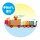 Bandai BlockLabo Anpanman-gou to A I U E O! Hiragana Block Set gambar 5