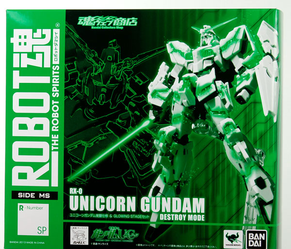 Bandai Robot Spirits -SIDE MS- Mobile Suit Gundam Unicorn - Unicorn Gundam (Awakened Type) & GLOWING STAGE Set [Tamashii Web Exclusive] image 1