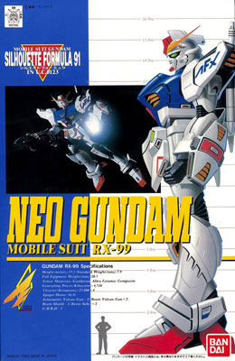 Bandai Gundam Silhouette Formula F91 1/100 Neo Gundam Plastic Model imagen 1