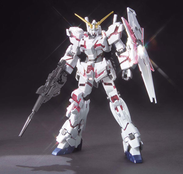 Bandai HGUC 1/144 Unicorn Gundam Destroy Mode Titanium Finish Plastic Model