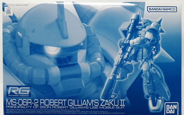 BANDAI SPIRITS RG Mobile Suit Gundam 1/144 MS-06R-2 Robert Gilliam's Custom Zaku II Plastic Model [Hobby Online Shop Exclusive]