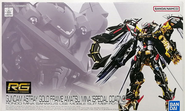 BANDAI SPIRITS RG 1/144 Gundam Astray Gold Frame Amatsu Mina [Special Coating] Plastic Model (Gundam Base Online Shop Exclusive)