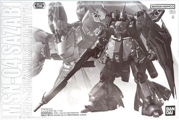 BANDAI SPIRITS MG 1/100 Sazabi Ver.Ka [Mechanical Clear] Plastic Model (Event, Gundam Base Exclusive)