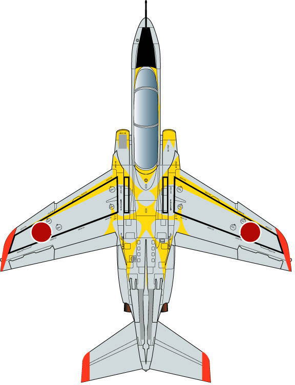 Platz J.A.S.D.F. T-4 3rd Air Wing in 50th Anniversary Decal (Plastic model) Bild 3
