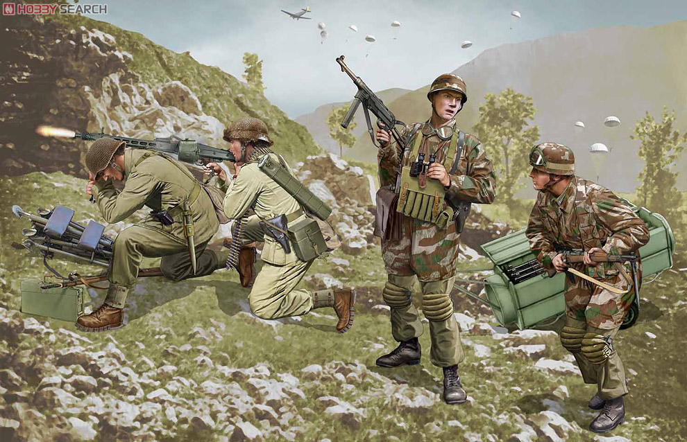 Dragon 독일 브란덴부르크 부대, 레로스 1943 (4체 피규어 세트) (프라모델) 이미지 3