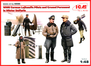 ICM German Luftwaffe Pilots &amp; Ground Personnel in Winter uniform (Plastic model) gambar 1