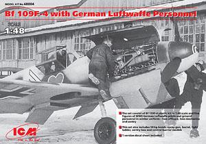 ICM 독일 Bf109F-4 (지상요원 포함) (프라모델)