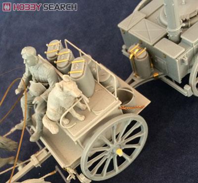 Riich Model German HF.11 Horse-Drawn Carriage Large Field Kitchen Horse + Soldier &amp; Dog Bild 3