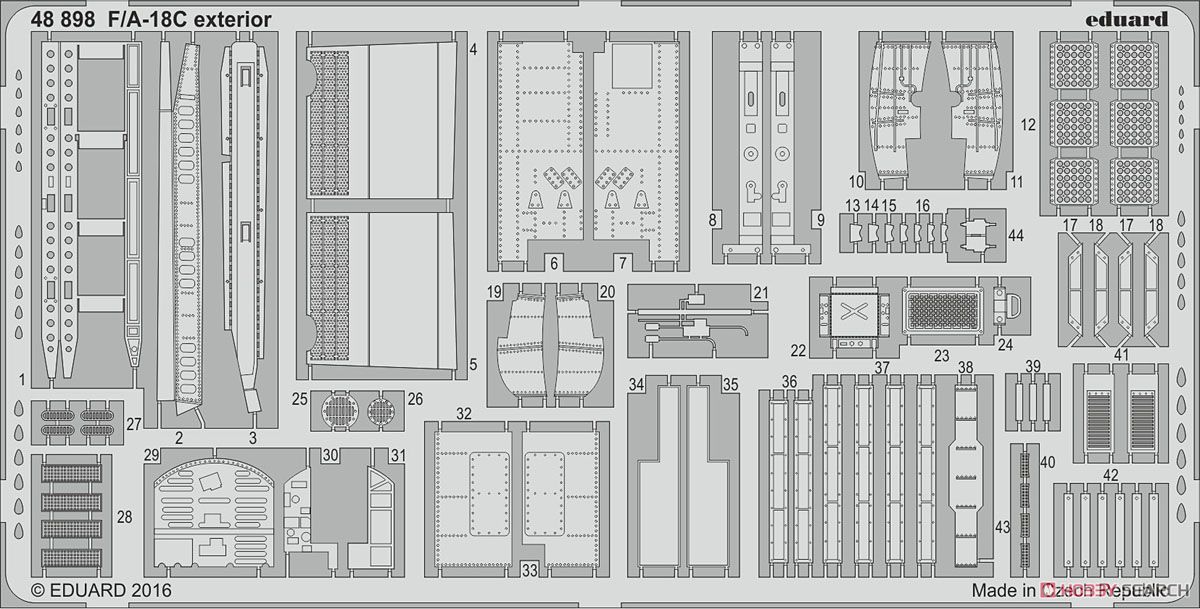 Eduard F/A-18C Photo-Etched Parts Set for Kinetic (Plastic model) image 2