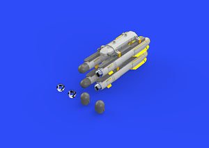Eduard AGM-114 Hellfire Missile w/2 Launchers (8 Pieces) (Plastic model)