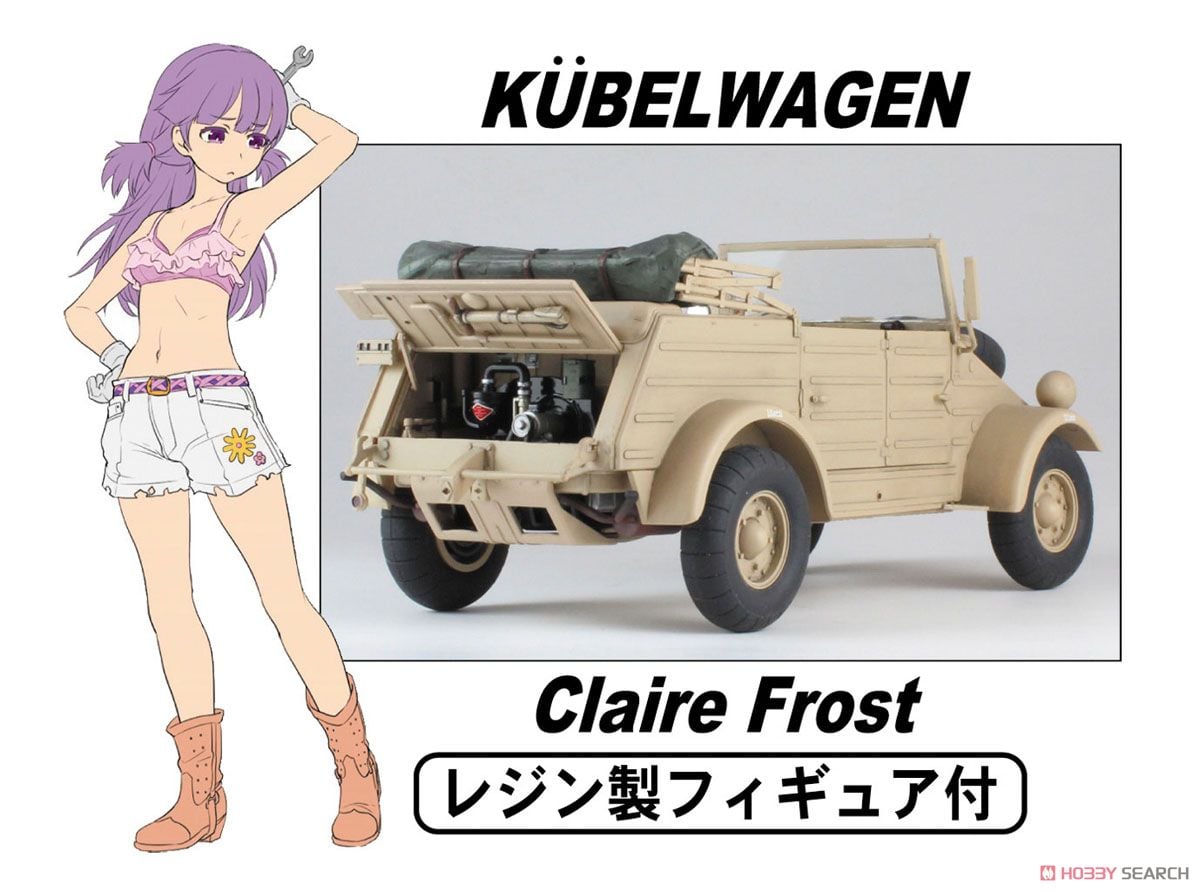 Hasegawa Wild Egg Girls No.02 Pkw.K1 Cubel Wagen Type 82 `Claire Frost` w/figure Bild 5