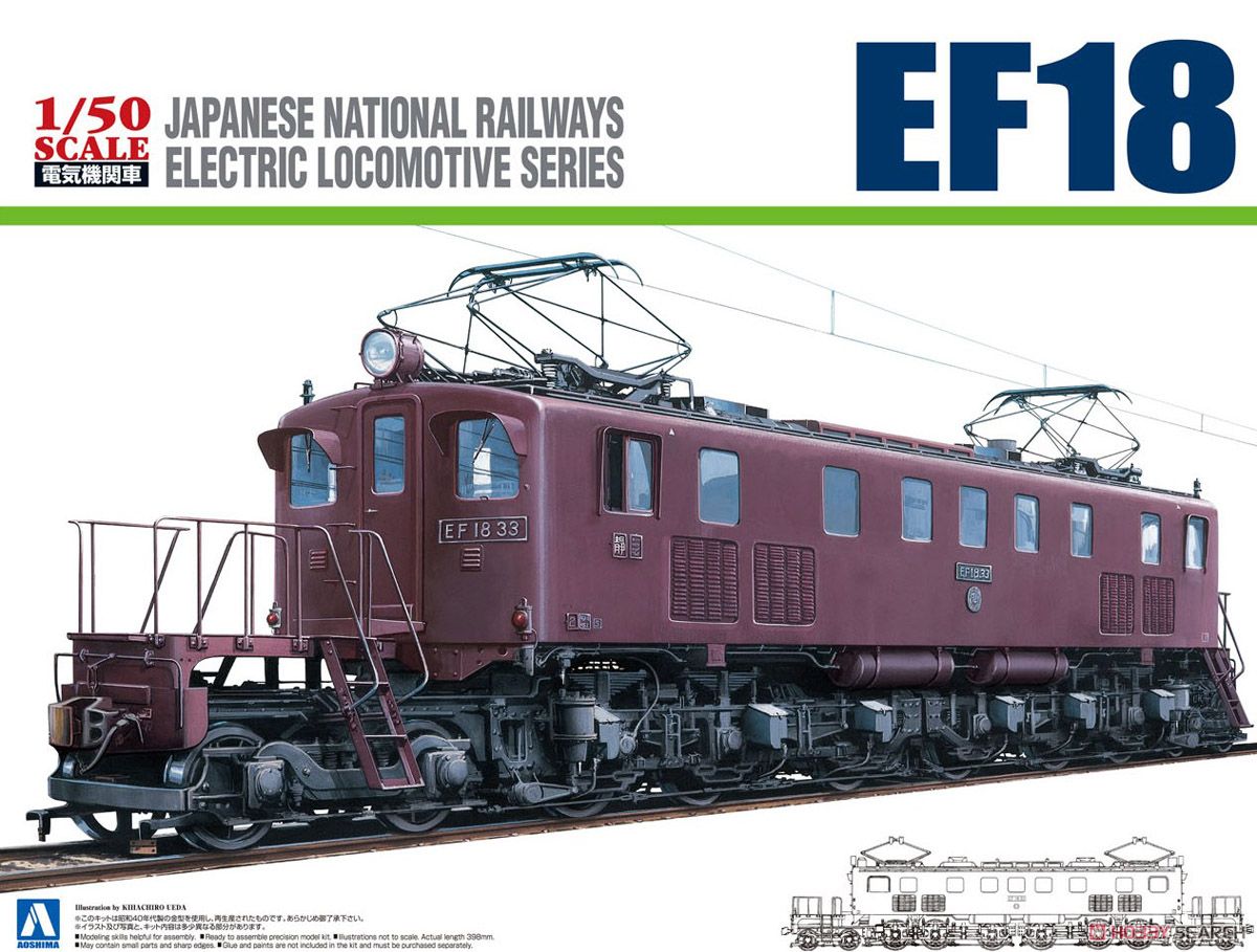Aoshima Electric Locomotive EF18 (Plastic model) รูปภาพ 2