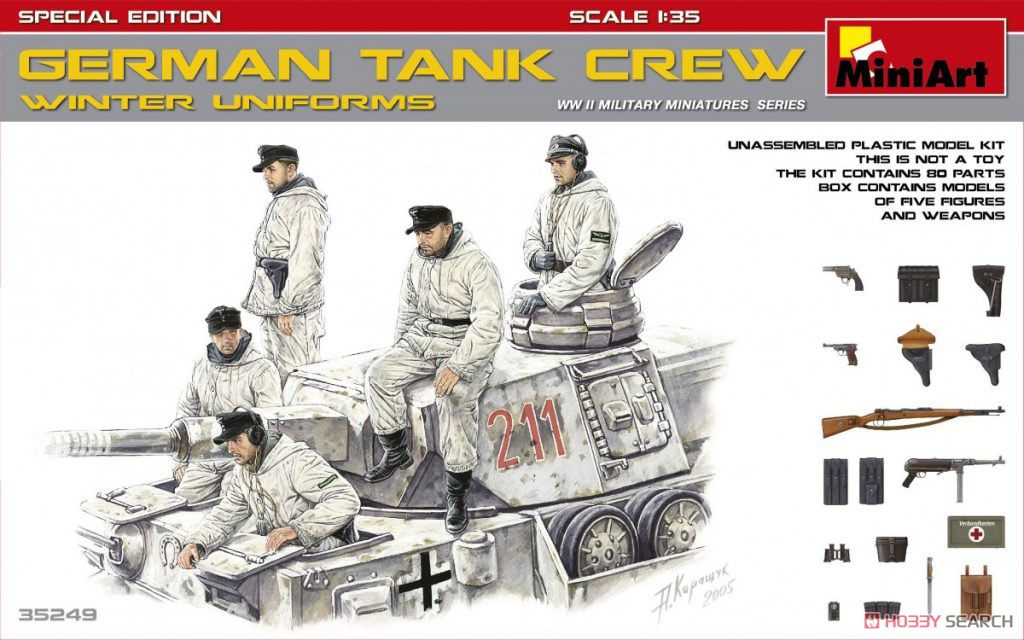 Mini Art Special Edition German Tank Crew Winter Uniform (Plastic model) gambar 2