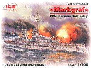 ICM Markgraf (full hull &amp; waterline) WWI German Battleship