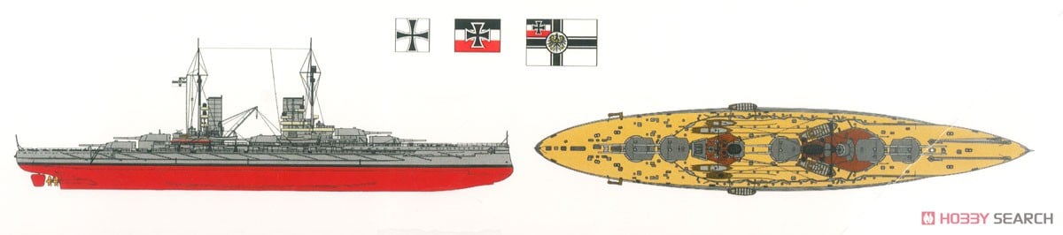 ICM Markgraf (full hull &amp; waterline) WWI German Battleship gambar 6