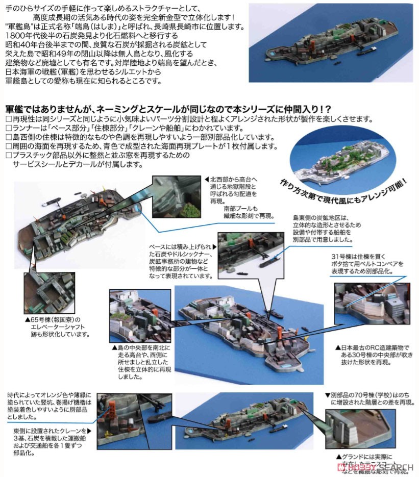 Fujimi Gunkanjima (Hashima Island) (Plastic model) image 3