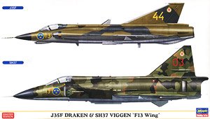 Hasegawa J35J Draken &amp; SH37 Viggen `F13 Squadron` (Set of 2) (Plastic model)